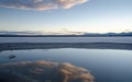 Amazing sunset on the Bonneville Salt Flats