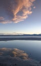 Amazing sunset on the Bonneville Salt Flats