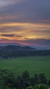 Amazing Sunset in the Field in Indonesias Royalty Free Stock Photo