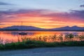 Amazing sunset at Loch Linnhe with Shuna Island and Ardnamurchan in background, Argyll