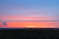 Amazing sunset at Moldovian plains