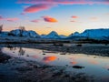 Amazing sunset near the North Pole Royalty Free Stock Photo