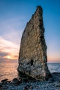 Amazing Sunset near Sail Rock in Russia Royalty Free Stock Photo