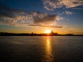 Amazing sunset in Nizhny Novgorod, Russia Royalty Free Stock Photo