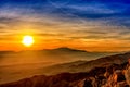 Amazing Sunset Over the Desert Royalty Free Stock Photo