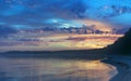 Amazing Sunset Over The Forested Shore Of The Northern Lake