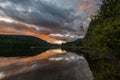 Amazing sunset over Inland Lake in British Columbia, Canada