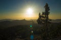 Amazing sunset over Roque Nublo Royalty Free Stock Photo