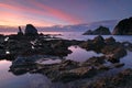 Amazing sunset over Silencio beach Asturias