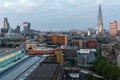 Amazing Sunset panorama from Tate modern Gallery to city of London, England, Great Britain Royalty Free Stock Photo