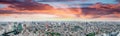 Amazing sunset panoramic aerial view of Tokyo skyline Royalty Free Stock Photo