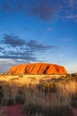 Amazing sunset at the Red Centre, Ayers Rock, Northern Territory, Australia. Royalty Free Stock Photo