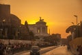 Amazing sunset in Rome