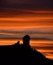 Amazing sunset, Roque Nublo Royalty Free Stock Photo