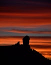 Amazing sunset, Roque Nublo Royalty Free Stock Photo