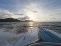 Sunset Sailing arround Seychells