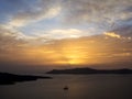 Amazing sunset by the sea. Santorini sunset