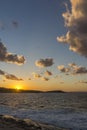 Sunset Seascape of the rocks at the coastline of Chernomorets, Burgas region, Bulgaria Royalty Free Stock Photo