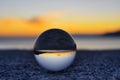 Amazing sunset seen through the eyes of the lensball