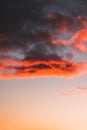 Amazing sunset sky with colourful dramatic clouds Royalty Free Stock Photo