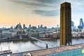 Amazing Sunset skyline of city of London and Thames river, England Royalty Free Stock Photo