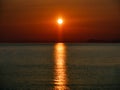 Amazing sunset or sunrise on the sea Royalty Free Stock Photo