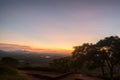 Amazing sunset on top of rock fortress Sigiriya Royalty Free Stock Photo