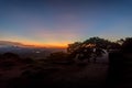 Amazing sunset on top of rock fortress Sigiriya Royalty Free Stock Photo