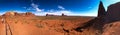 Amazing sunset view of beautiful Monument Valley, USA - Panoramic view Royalty Free Stock Photo