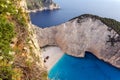 Sunset view of Navagio Shipwreck beach, Zakynthos, Greece Royalty Free Stock Photo