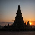Amazing Sunset view at Prambanan Temple made with Generative AI