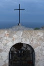 Sunset view of Ruins of fortress at Kaliakra Cape at Black Sea Coast,  Dobrich Region, Bulgaria Royalty Free Stock Photo