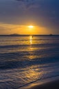 Amazing sunset view on South China sea at Sanya, Hainan, China Royalty Free Stock Photo