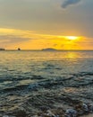 Amazing sunset view on South China sea at Sanya, Hainan, China Royalty Free Stock Photo