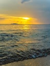 Amazing sunset view on South China sea at Sanya, Hainan, China Royalty Free Stock Photo