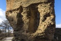 Sunset view of The Western gate of Roman city Diocletianopolis, town of Hisarya, Plovdiv Region, Bulgaria