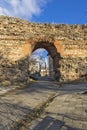 Sunset view of The Western gate of Roman city Diocletianopolis, town of Hisarya, Plovdiv Region, Bulgaria