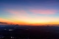 Amazing sunset viewed from rock fortress Sigiriya Royalty Free Stock Photo