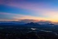 Amazing sunset viewed from rock fortress Sigiriya Royalty Free Stock Photo