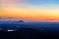 Amazing sunset viewed from rock fortress Sigiriya Royalty Free Stock Photo