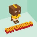 Amazing superhero isometric theme