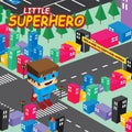 Amazing superhero isometric world theme