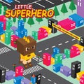 Amazing superhero isometric world theme