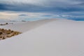 The Amazing Surreal White Sands of New Mexico with Clouds Royalty Free Stock Photo