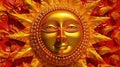 amazing Surya the sun god generative AI Royalty Free Stock Photo