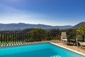 An amazing swimming pool in the mountains