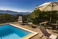 An amazing swimming pool in the mountains