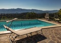 An amazing swimming pool in the mountains