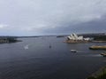 Amazing Sydney Opera house from Harbour Bridge.Famous tourist destination in Sydney, New South Wales Australia Royalty Free Stock Photo