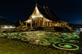 Amazing Temple Sirindhorn Wararam Phuproud at twilight time, Thailand